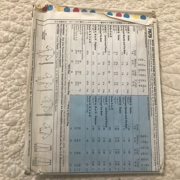 Vintage McCalls and Butterick Boys Seperates Pattern Sz 6-8 Lot of 2 Uncut - Picture 5 of 6